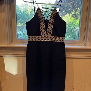Lily Pulitzer Navy & Gold Dress